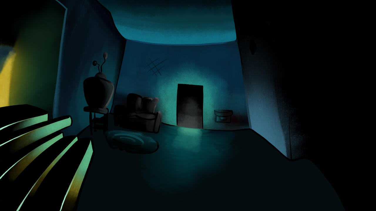 Clonopolis - Paranormal Paranoia (C204 Animation), BG Layout sketch by Uni M.